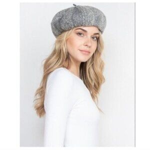 MIXED GRAY BERET HAT-NEW